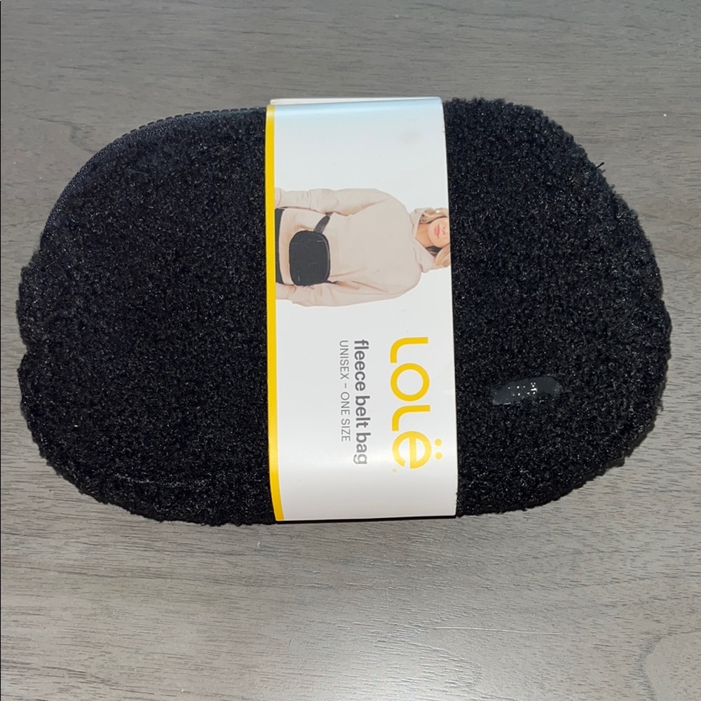 Lolë Black Fleece Belt Bag